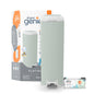 Diaper Genie Platinum Pail Gift Set, Lily White, Made of Durable Stainless Steel and Includes 2 Easy Roll Refills with 18 Bags and 30 Bags
