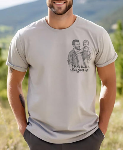 Custom Dad Shirt with Photo Text Custom Fathers Day Shirts for Dad from Son Daughter Mom, Personalized Gift for Father’s Day