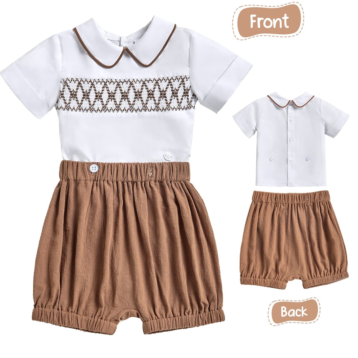 Booulfi Baby Boy Toddler Summer Clothes Wedding Birthday Outfits Suit for Boys T-Shirt and Shorts Set
