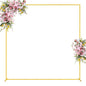 Wokceer Wedding Arch Backdrop Stand Square 6.6FTx6.6FT Gold Metal Balloon Arch Stand Garden Arbor Backdrop Frame for Wedding Birthday Party Baby Shower Photo Booth Background Decoration