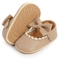 Baby Girl Mary Jane Flats Dress Shoes - Infant Newborn Shoes Anti-Slip Soft PU Leather Party School Wedding Princess Baby Girl Shoes 0-18M