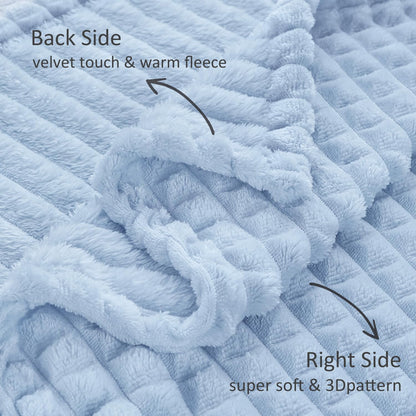 HOMRITAR Baby Blanket for Boys Girls Fleece Super Soft Plush Fuzzy Cozy Toddler Blanket with Square 3D Jacquard Grid Design Luxury Lightweight Bed Blanket for Newborn Infant Cream, 30 x 40 Inch