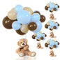 Meooeck 185 Pcs Bear Baby Shower Party Decorations Table Centerpieces 5 Pcs 13. 5'' Gender Reveal Bears 180 Balloons Kit Baby Shower Table Decor for Birthday Wedding(Green, Brown, Nude, White)