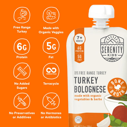 Serenity Kids 7+ Months Bone Broth Puree Made With Organic Veggies - Clean Label Project Purity Award Certified - 3.5 Ounce BPA-Free Pouch - Grass Fed Beef Pot Roast - 12 Count - Baby Food Pouch