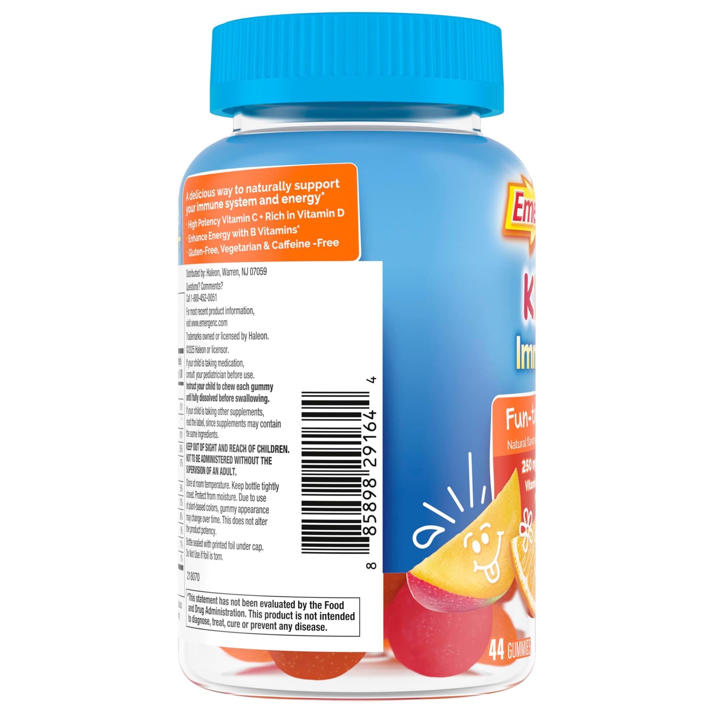 Emergen-C Kidz Daily Immune Support Dietary Supplements, Flavored Gummies with Vitamin C and B Vitamins for Immune Support, Berry Bash - 44 Count