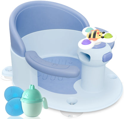 BEBELEH™ Baby Bath Seat for Babies 6 Months & Up - Safe Infant and Toddler Baby Bathtub Seat for Sitting Up - Baby Bath Tub Baby Tub Seat for Shower (Pink)