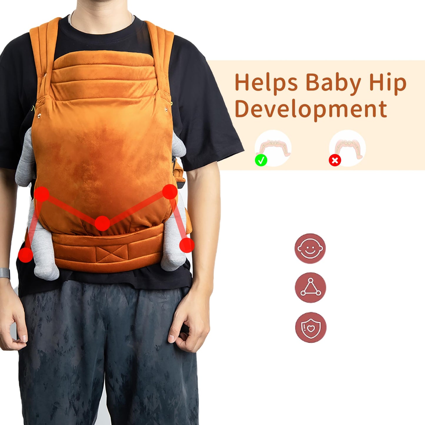 Baby Carrier for Newborn to Toddler, 7-35 lbs Weight Capacity, Ergonomic Backpack Design, Front and Back Facing Options, Blue