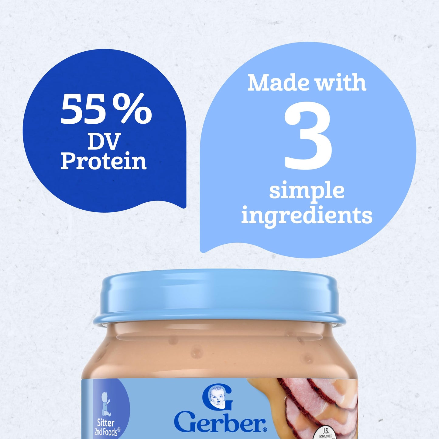 Gerber Stage 2 Baby Food, Chicken & Turkey Variety Pack Jars, Mealtime Poultry Puree, Baby Food Puree,12-Pack