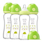 YOHKOH Natural Glass Baby Bottle with Natural Response Nipple, Newborn Anti-Colic Baby Bottles, Wide Neck Mushroom Cap Baby Bottle, Clear (8.8ounce (Pack of 4), Multicolour1)