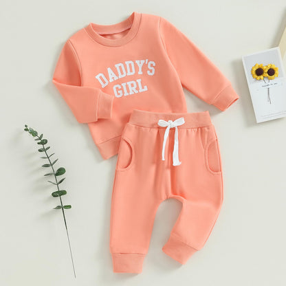 Kaipiclos Toddler Baby Girl Fall Winter Outfit Mamas Girl Long Sleeve Pullover Sweatshirts Jumper Pants Clothes Set