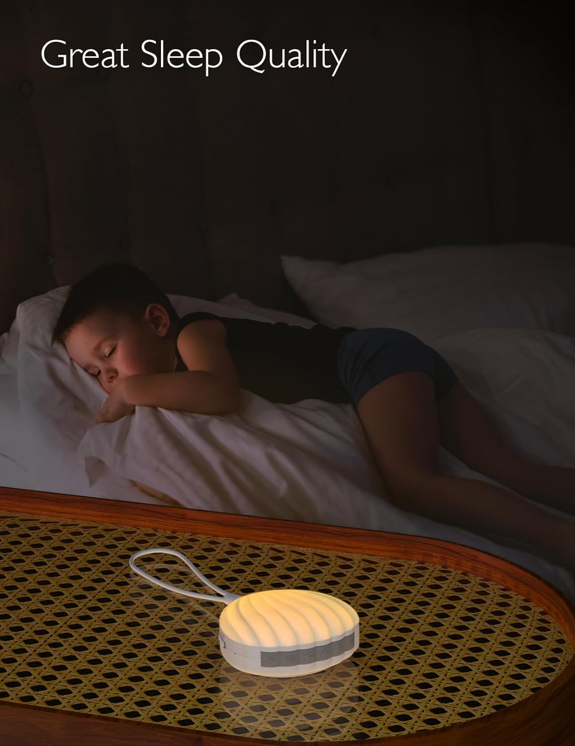 Momcozy Portable Sound Machine - White Noise Machine with 15 Soothing Sounds - Night Light - USB Rechargeable - Ideal for Travel, On-The-Go Use,Helps Baby, Kids, and Adults Sleep Better