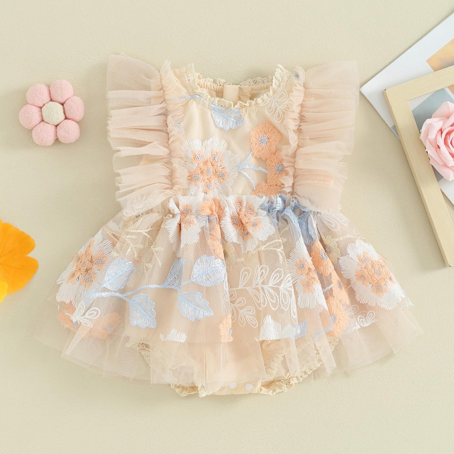 Mubineo Baby Girl Summer Clothes Lace Romper Skirt Dress Princess Outfits Sleeveless Flower Newborn Outfit