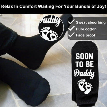 Funny New Dad Gift Set – 8-Piece First-Time Dad Kit for Baby Shower & Gender Reveal – Includes Socks, Decision Coin, Keychain, Guide Card, Wristband & More – Unique Gift for Expecting Fathers!