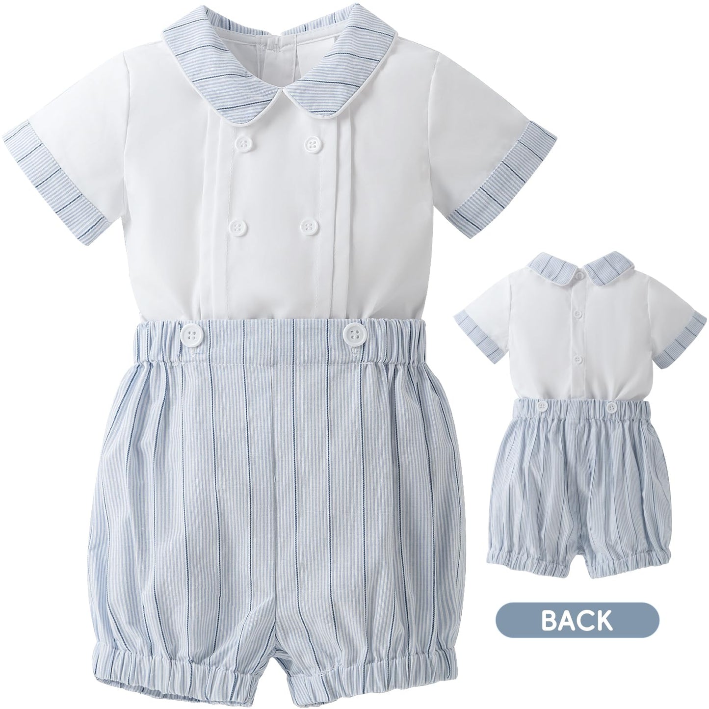 Booulfi Baby Boy Toddler Summer Clothes Wedding Birthday Outfits Suit for Boys T-Shirt and Shorts Set