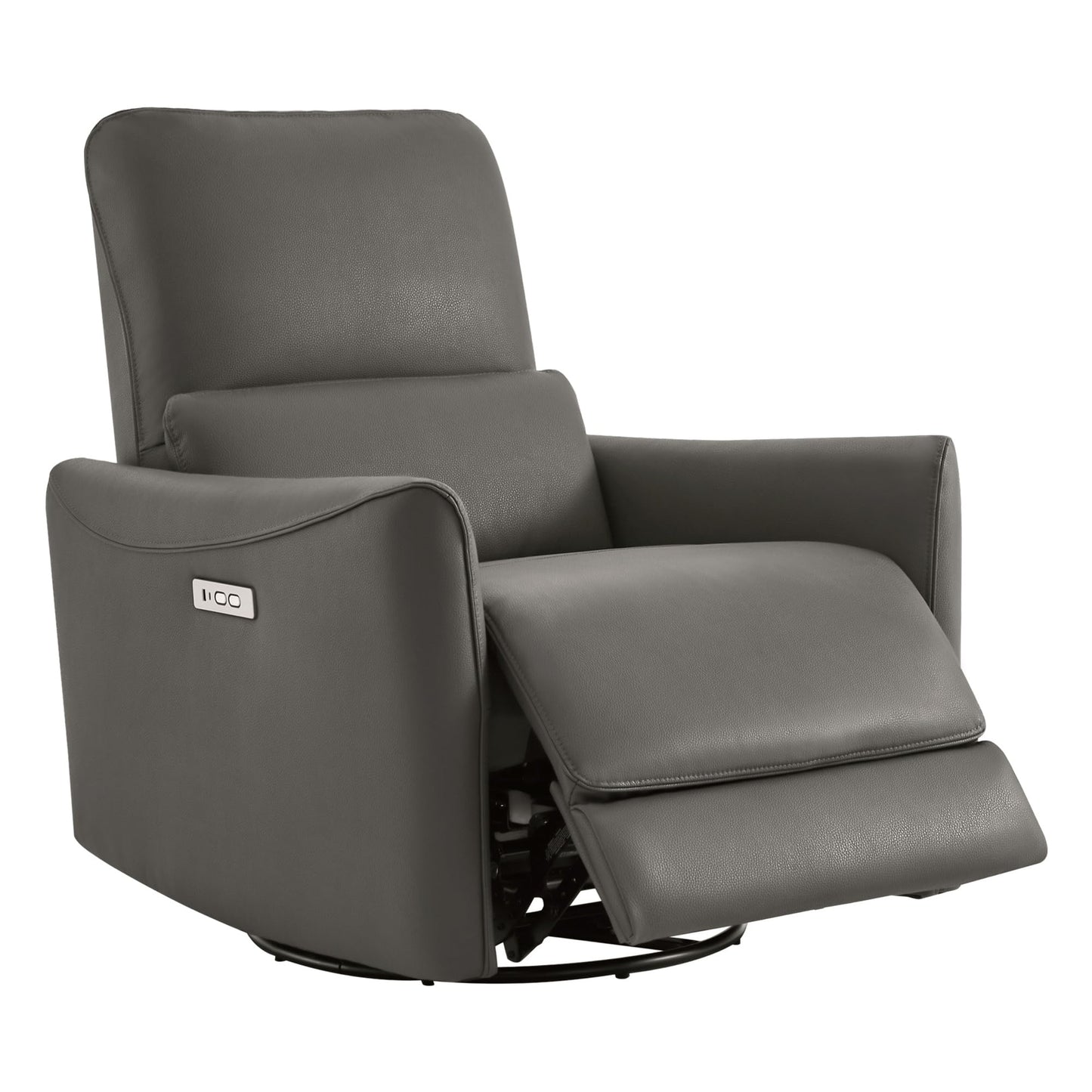 CHITA Power Recliner Chair Swivel Glider, FSC Certified Upholstered Living Room Nursery Reclining Sofa Chair with Lumbar Support, Linen