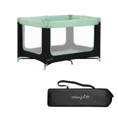 Dream On Me Zodiak Portable Playard in Navy, Lightweight, Packable and Easy Setup Baby Playard, Breathable Mesh Sides and Soft Fabric - Comes with a Removable Padded Mat