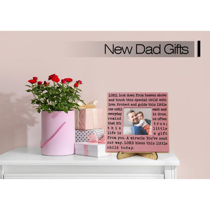 THYGIFTREE New Mom Gifts for Women After Birth, Pregnant Mom Gifts for New Mom, First Mothers Day, Pregnancy Gifts for First Time Moms, New Mom and Son Blue Picture Frame