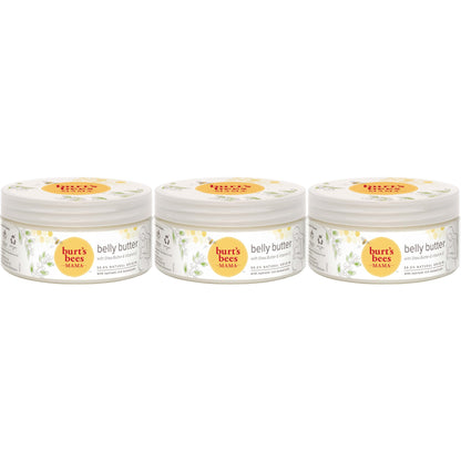 Burt's Bees Mama Belly Butter Stretch Mark Cream for Pregnancy Massages Body & Reduces Scar Appearance, Prenatal & Postnatal Tummy Skin Care, Shea Butter & Vitamin E Rich Formula, 6.5 Oz Tub
