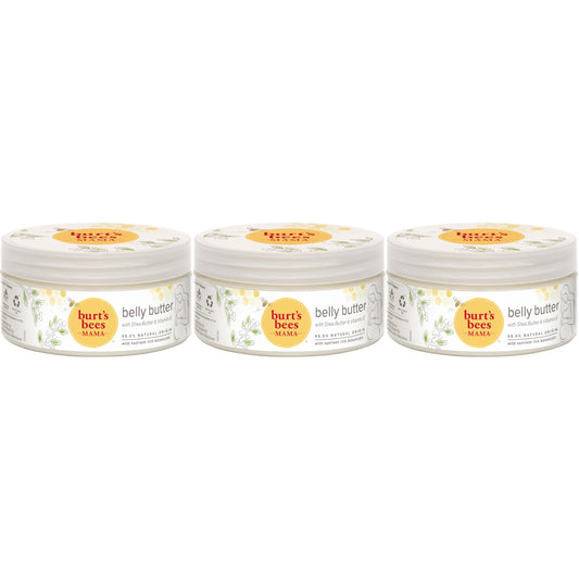 Burt's Bees Mama Belly Butter Stretch Mark Cream for Pregnancy Massages Body & Reduces Scar Appearance, Prenatal & Postnatal Tummy Skin Care, Shea Butter & Vitamin E Rich Formula, 6.5 Oz Tub