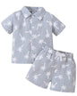 Yvowming Toddler Baby Boy Clothes Kids Summer Truck Print T Shirt Short Set with Pockets 0-4T