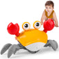 Crawling Crab Baby Toy Infant: Tummy Time Toys for Babies 3 6 9 12 18 24 36 Months, Walking Dancing Sensing Crab for Toddler 1 2 3 4 Year Old, 1st Music Birthday Gifts for Boys Girls