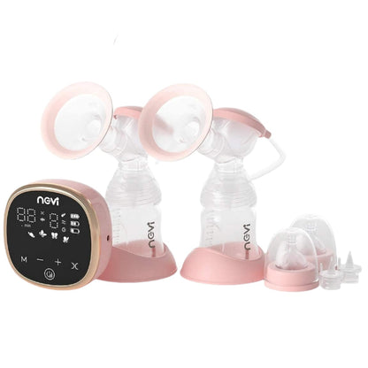 NCVI Double Electric Breast Pump 8782, Portable Anti-Backflow, with 4 Size Flanges, 4 Modes & 9 Levels, LED Display, 10 Breastmilk Storage Bags, Ultra-Quiet and Pain Free Breast Pumps