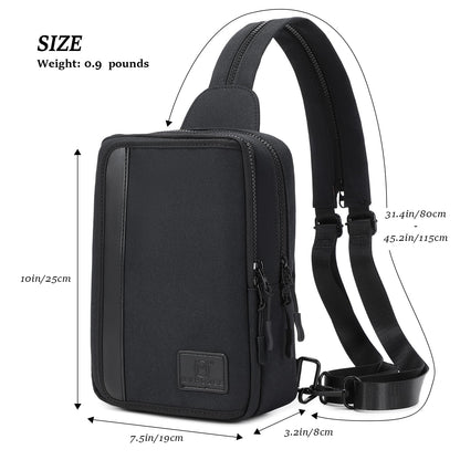 MYHOZEE Sling Bag Crossbody Backpack Purse - 2 in 1 Nylon Cross Body Bag Diaper with Wipes Pouch, Water Bottle Pocket