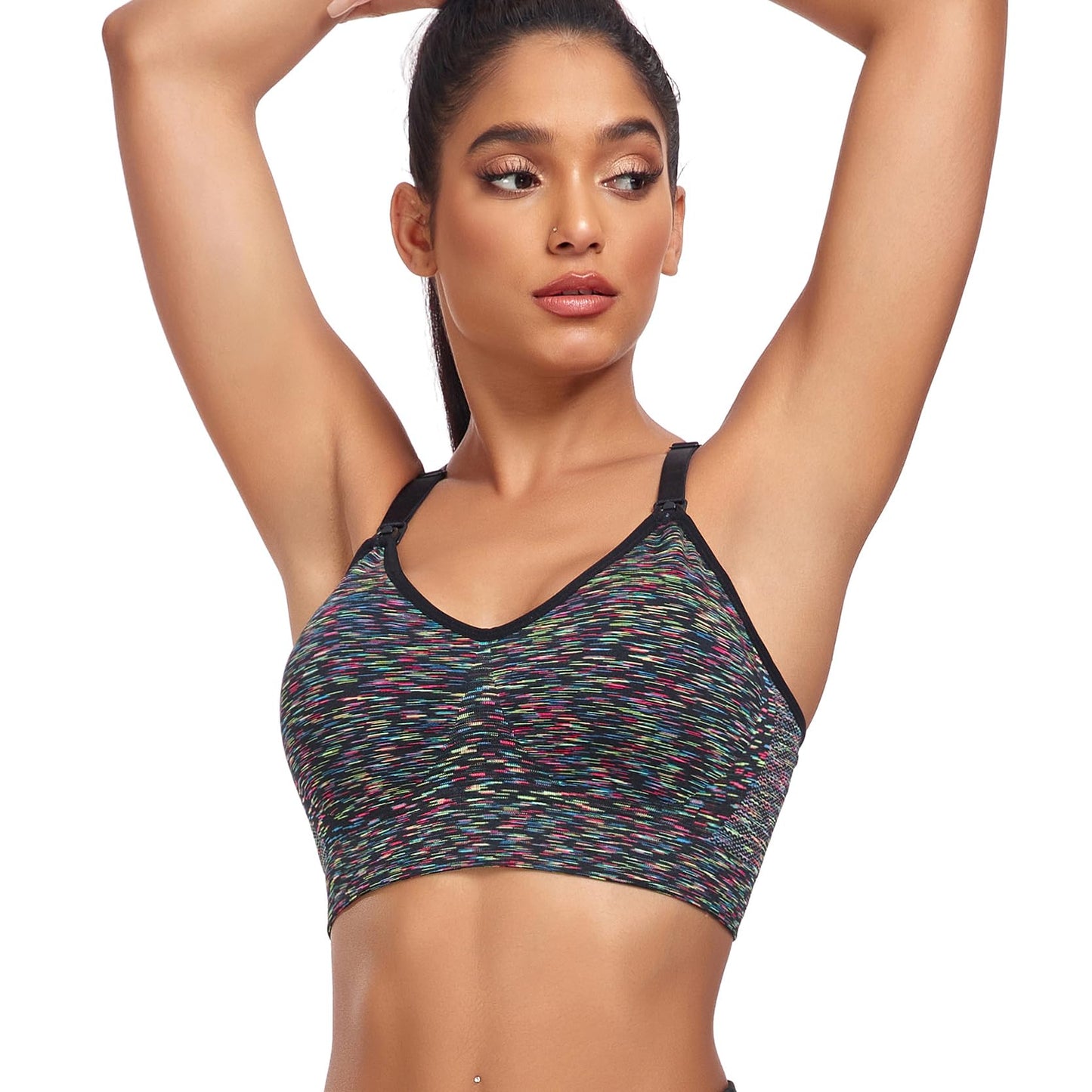 Suekaphin 3 Pack Sports Nursing Bra for Breastfeeding Supportive Bralette Pregnancy Maternity Wirefree Support for Women