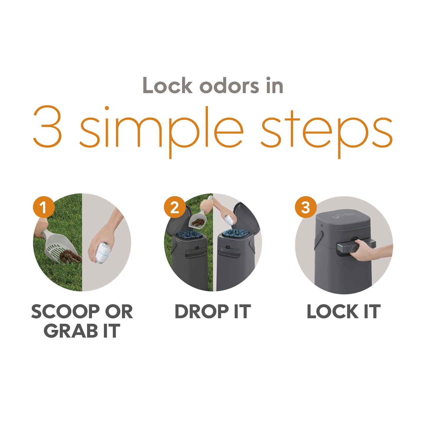 Pail | Dog Waste Disposal System for Outdoor and Indoor Odor Control | Dog Poop Trash can | Includes 1 Square Refill Bag That Lasts up to 2 Months