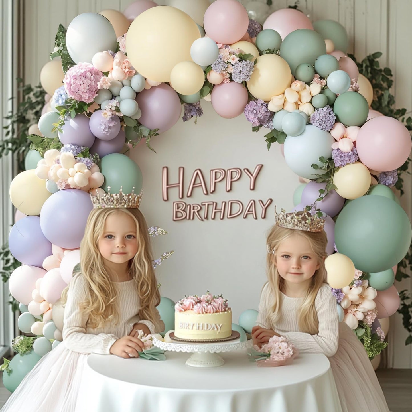 Dusty Green Nude Pink Balloons Arch Kit, Double Stuffed Pastel Balloon Arch Dark Light Green Blush Nude Cream White Sand Tan Pink Balloons for Wedding Birthday Party Woodland Baby Shower Decorations