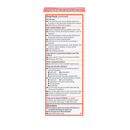 Motrin Children's Oral Suspension 100mg Ibuprofen Medicine, NSAID Fever Reducer & Pain Reliever for Minor Aches & Pains Due to Cold & Flu, Dye Free, Alcohol-Free, Berry Flavored, 8 fl. oz
