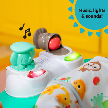 Bright Starts Bounce Bounce Baby 2-in-1 Activity Center Jumper & Table - Playful Pond (Green), 6 Months+