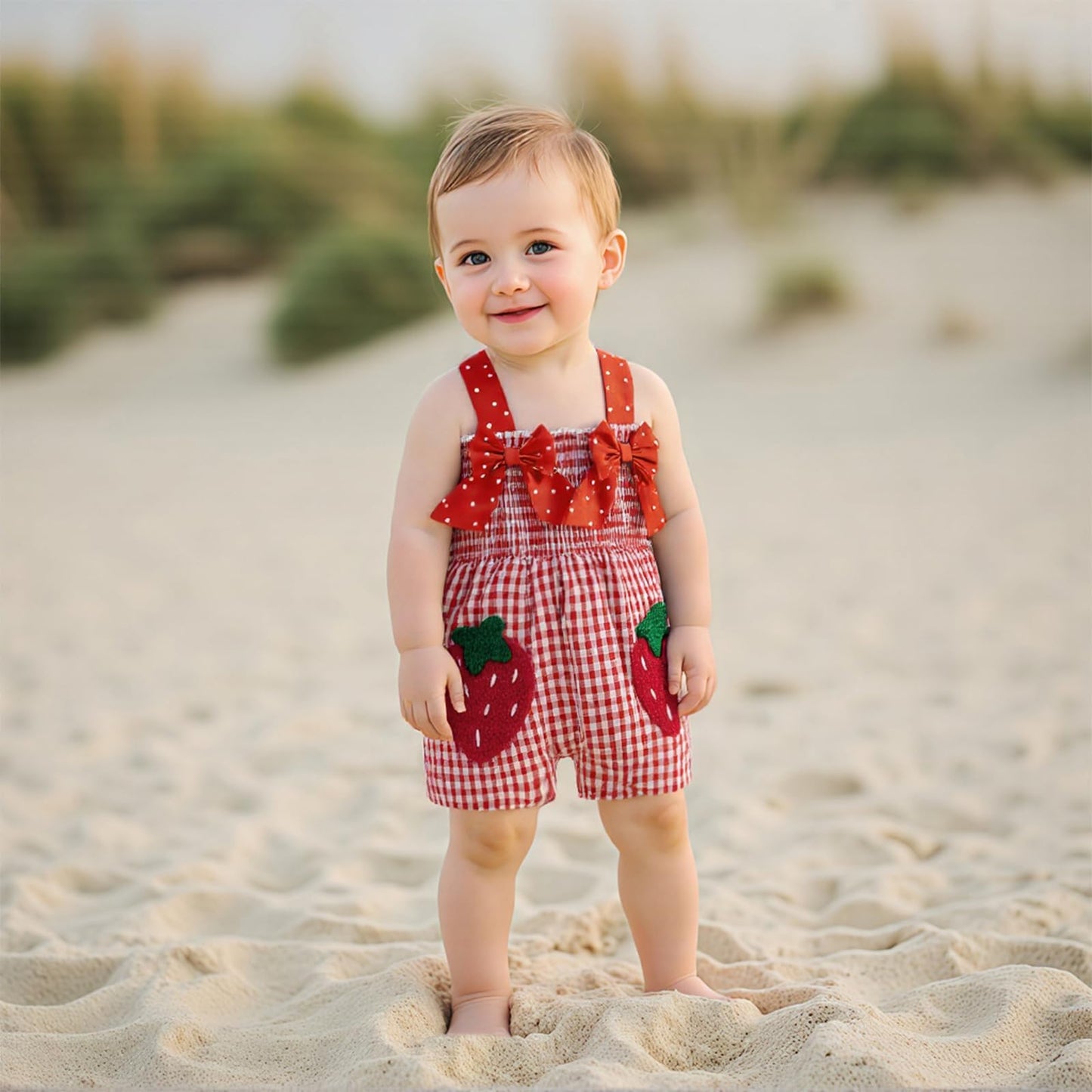Boho Baby Girl Clothes Summer Toddler Tank Romper Sleeveless Bowknot Ruffle Overalls Jumpsuit Shorts With Headband