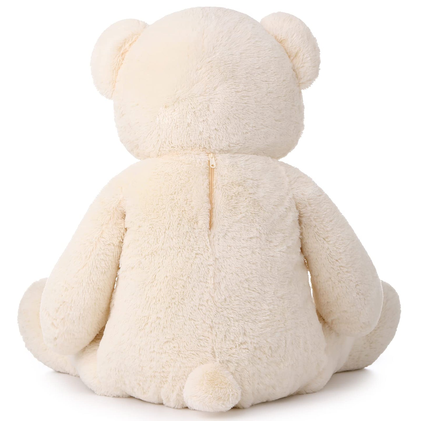MorisMos Smile Giant Teddy Bear, 51inch Large Stuffed Bears with Big Footprints, Big Stuffed Animals Cuddly Plush Gifts for Girlfriends, Boyfriend, Dark Brown