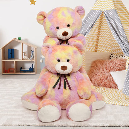 Tezituor 59" Gaint Teddy Bear Stuffed Animal,5ft Life Size Big Teddy Bears,Light Brown Cute Soft Plush Toy,Gifts for Kids Girls Boys Girlfriend Valentine,Christmas,Birthday,Baby Shower,Wedding Party