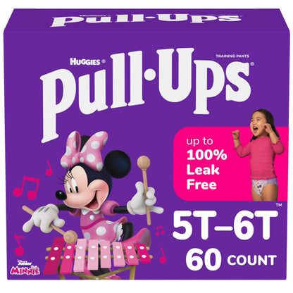 Pull-Ups Girls' Potty Training Pants, Size 4T-5T Training Underwear (38-50 lbs), 56 Count