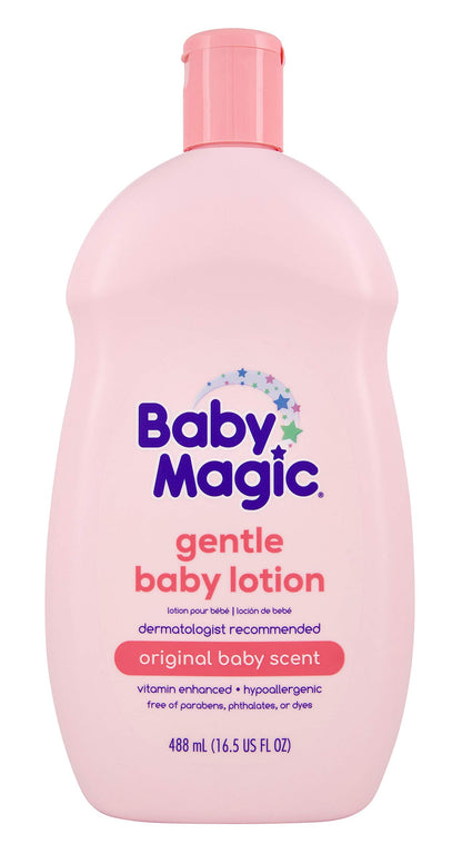 Baby Magic Gentle Baby Lotion 9oz Vitamins & Aloe Free of Parabens, Phthalates, Sulfates and Dyes, Camellia Oil & Marshmallow Root, 9oz (Pack of 1)