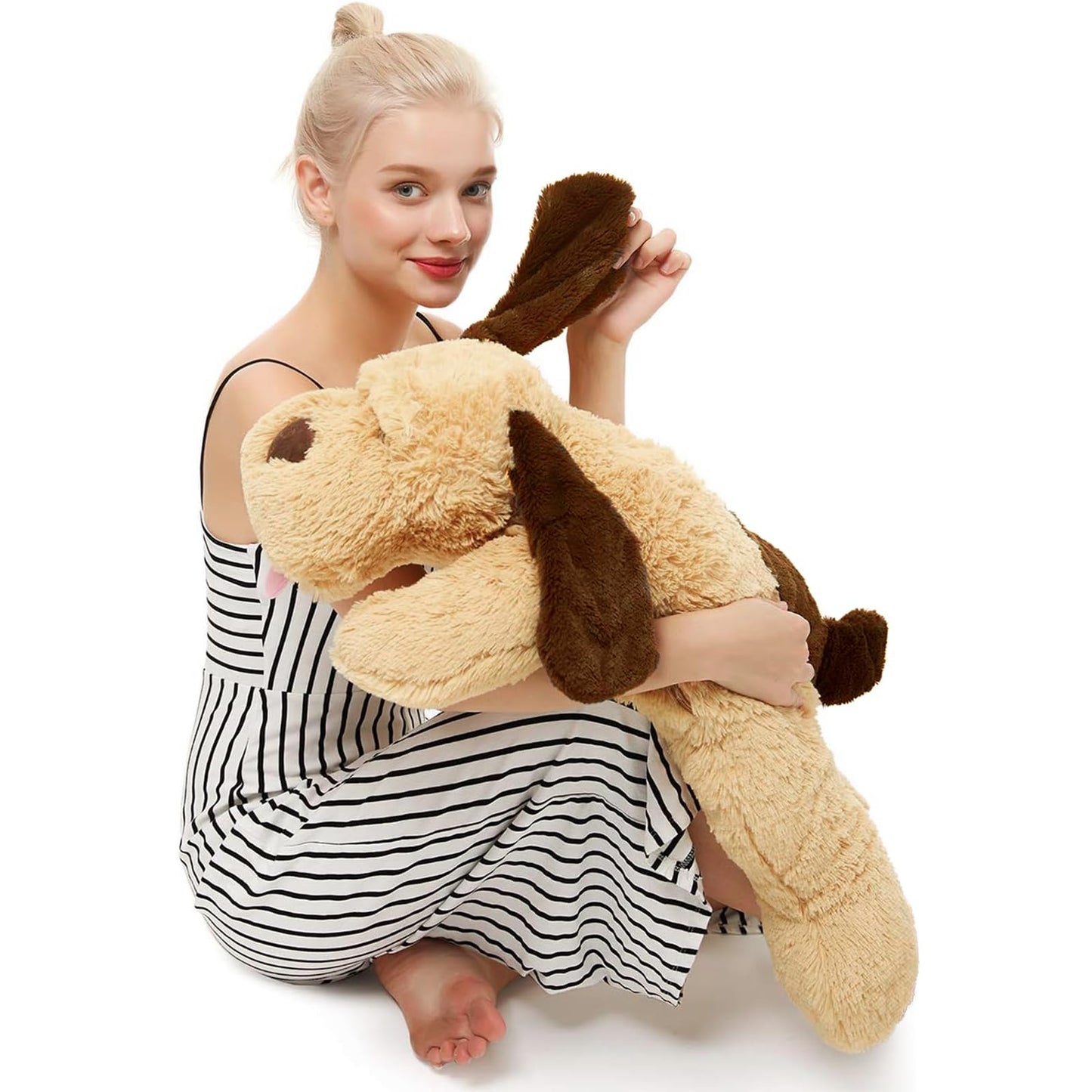 MaoGoLan 52“ Giant Stuffed Puppy Dog Animal,Ultra Soft Large Plush Soft Plush Dog Body Pillow Toy for Girls,Kids,Puppy Lover
