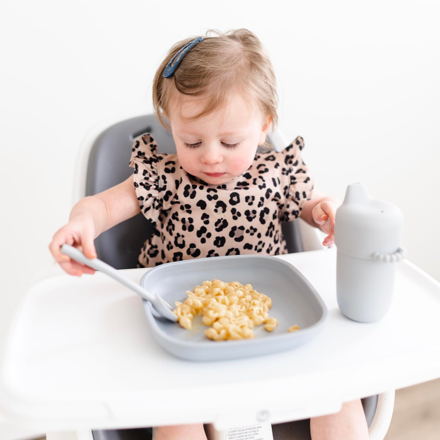 Ryan & Rose Ultimate Utensil Set of 3 Silicone Baby Spoons Silicone baby feeding set for baby led weaning, baby spoons self feeding 6 months, baby utensils, toddler utensils (Rose), Child