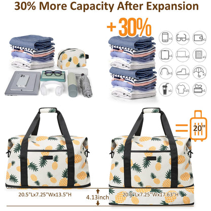 Expandable Travel Duffle Bags Weekender Overnight Bags for Women Men Hospital Bag for Women Labor Delivery with Toiletry Bag Waterproof