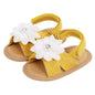 Baby Girls Princess Sandals, Big Rhinestone Flower Open Totes Anti-Skid Soft Sole Walking Shoes, Ankle Stick-On Summer Foot Wear