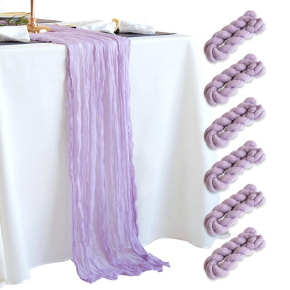 Light Pink Cheesecloth Table Runner 10ft Boho Rustic Gauze Cheese Cloth Spring Decor for Wedding Party Bridal Baby Shower Birthday Table Decorations
