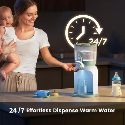 Momcozy Dual Lights Baby Bottle Warmer for Night Feedings, Instant Bottle Warmer for Making Formula, 57 Oz Larger Capicity, Formula Dispenser with 6 Temp Options, Breastfeeding Essentials