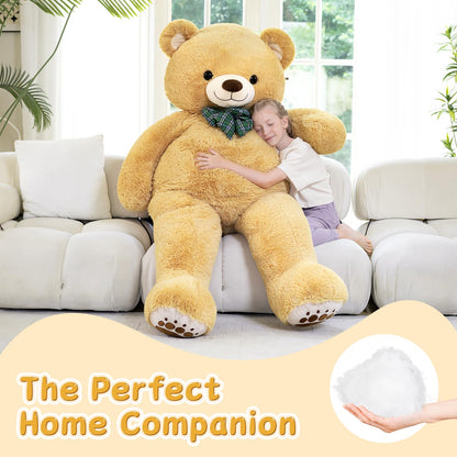 6ft Giant Teddy Bear Stuffed Animal, 72" Life Size Pink Teddy Bear Plush Toy, Cuddly Stuffed Bear Gift for Girlfriend, Wife, Kids at Birthday Valentine's Day, Christmas, Baby Shower Decor