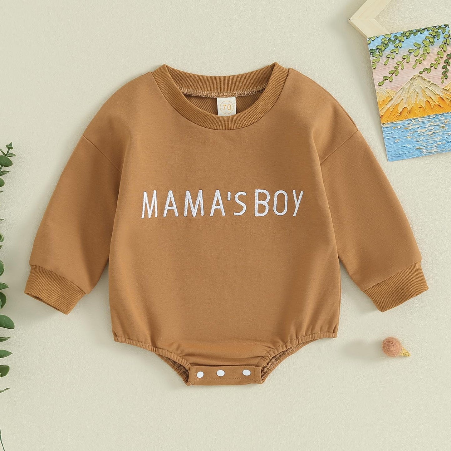 VISGOGO Newborn Infant Baby Boy Girls Oversized Romper Little Dude Sweater Onesie Coming Home Outfit Neutral Clothes