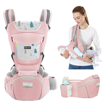 Baby Carrier Newborn to Toddler - Debark Baby Carrier with Hip Seat, 6-in-1 Adjustable Detachable Ergonomic Infant Carrier for Babies from 0-36 Months, Ideal for Baby Travel Essentials (Grey)