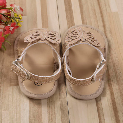 Baby Girls Butterfly Sandals Infant First Walking Slipper Shoes Soft Soles Non-Slip Summer Princess Shoes 0-18M