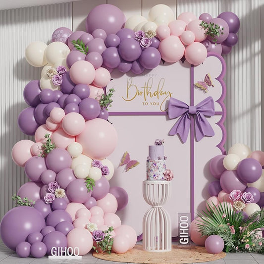 Baby in Bloom - Kit de arco de globos de 139 piezas, guirnalda de globos color verde salvia pastel y rosa para decoración de fiesta de cumpleaños de baby shower
