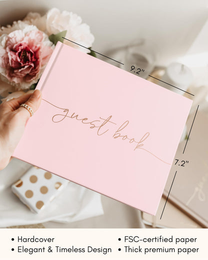 Lamare Elegant Blank Page Wedding Guest Book – The Perfect Polaroid Guest Book for Wedding Receptions, Birthdays, Baby Showers, and Special Events – A Stylish Sign-in Book for Guests