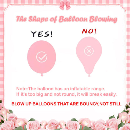 Pink Balloon Garland Arch Kit, Coquette Birthday Decorations 176Pcs Bow Long Balloons White and Pink Different Sizes for Wedding Bridal Baby Shower Bachelorette Party